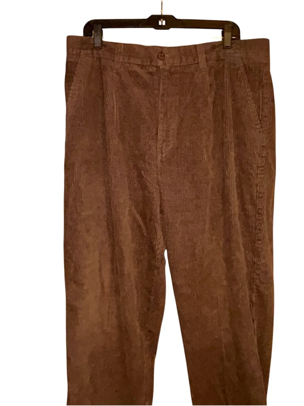 Linea Uomo Brown Corduroy Pants Mens 36x32 Straight Leg Pants